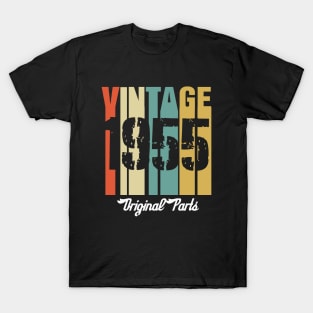 Vintage 1955 Original Parts Retro Vintage Birthday Gifts 65s T-Shirt